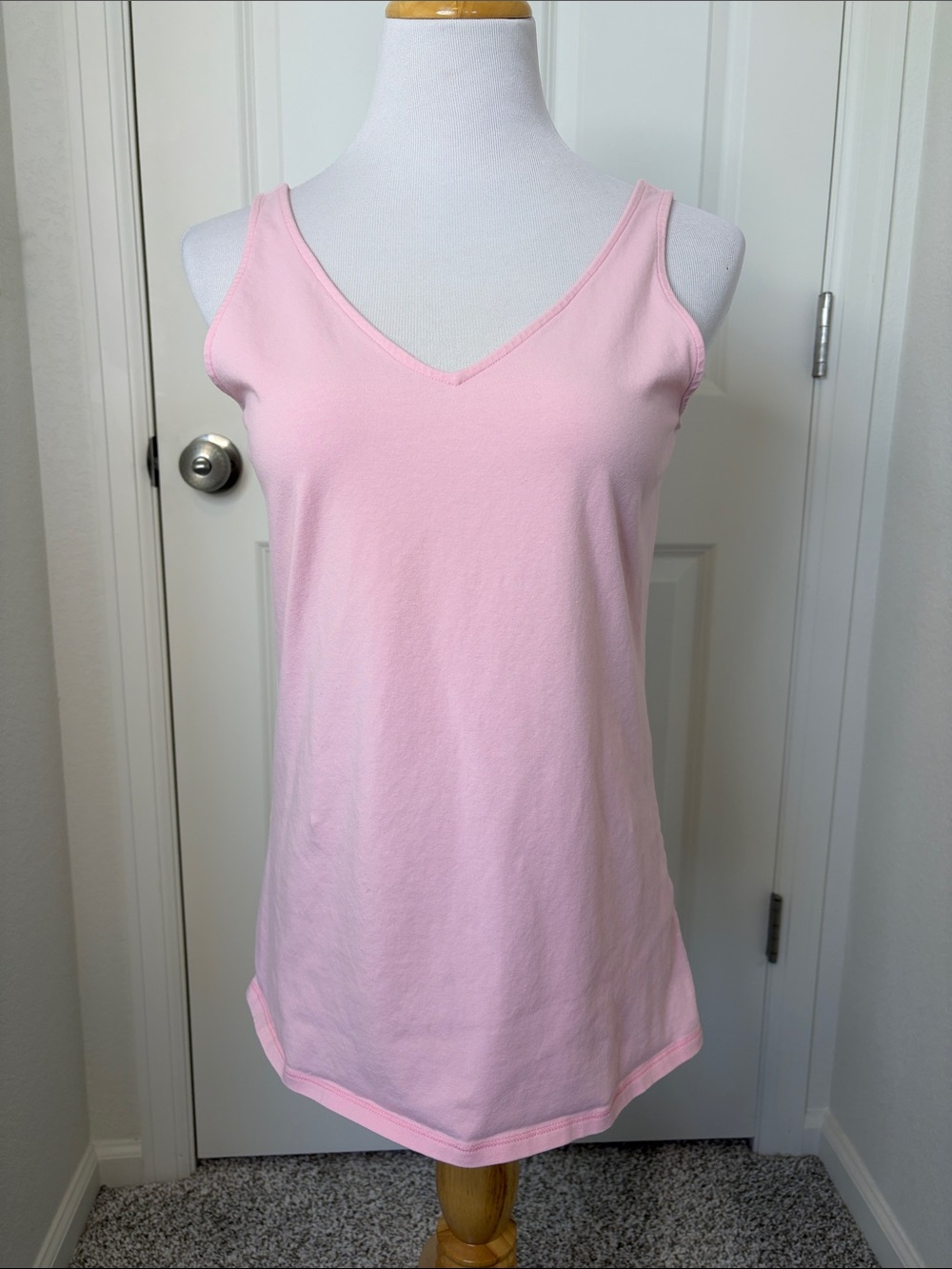 J.Jill Perfect Reversible Tank Light Pink V Neck Scoop Neck Large